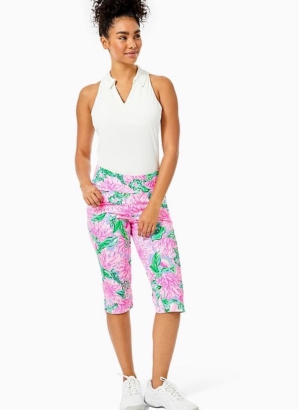 Lilly Pulitzer Luxletic Corso Capri Pants UPF50+ Golf Size 10 NWOT
